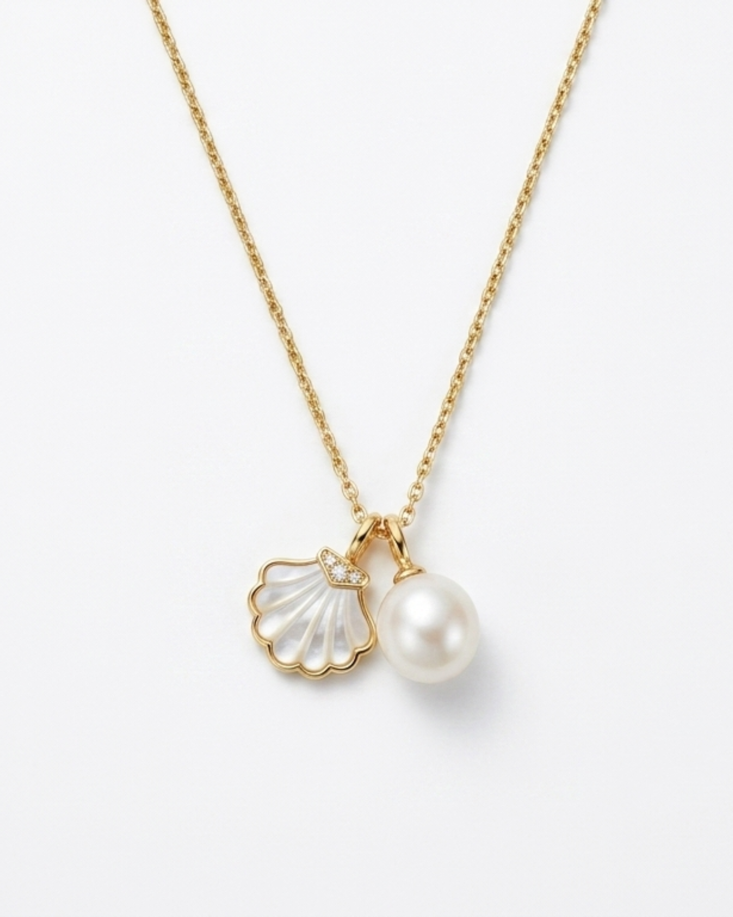 Mother-of-Pearl Shell Golden Pearl Set