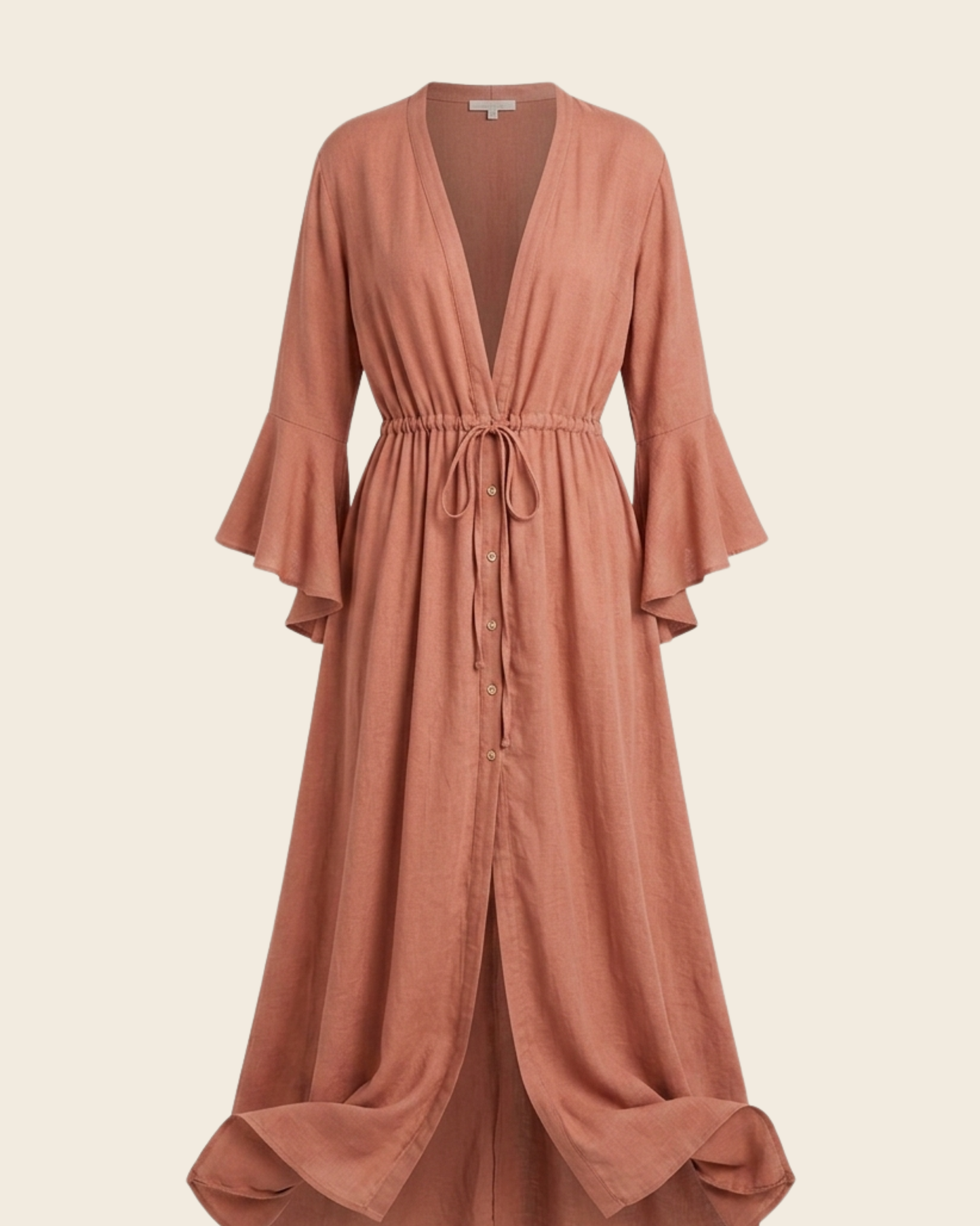 Kimono Cache-Maillot Col V Ceinturé