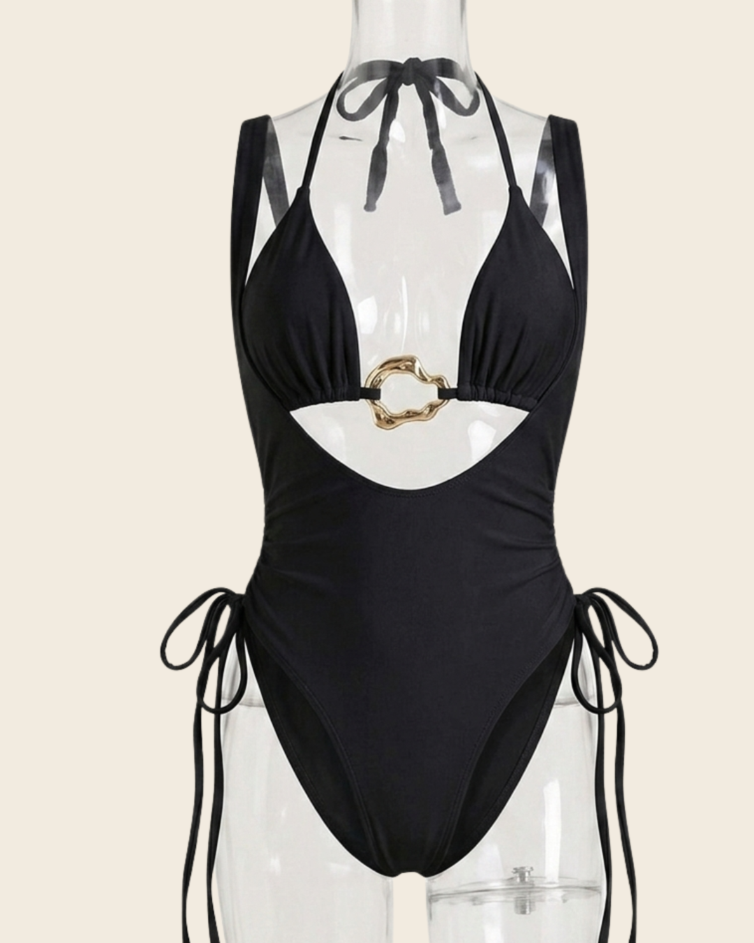 Monokini Plongeant Boucle Dorée