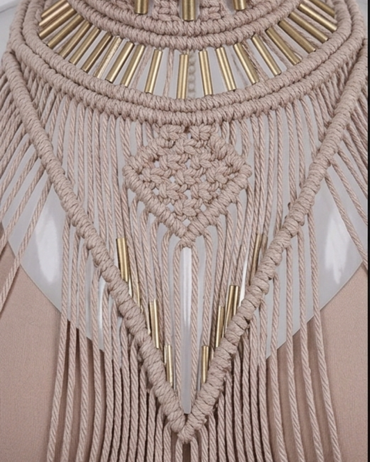 Robe Macramé Franges Déesse Festival