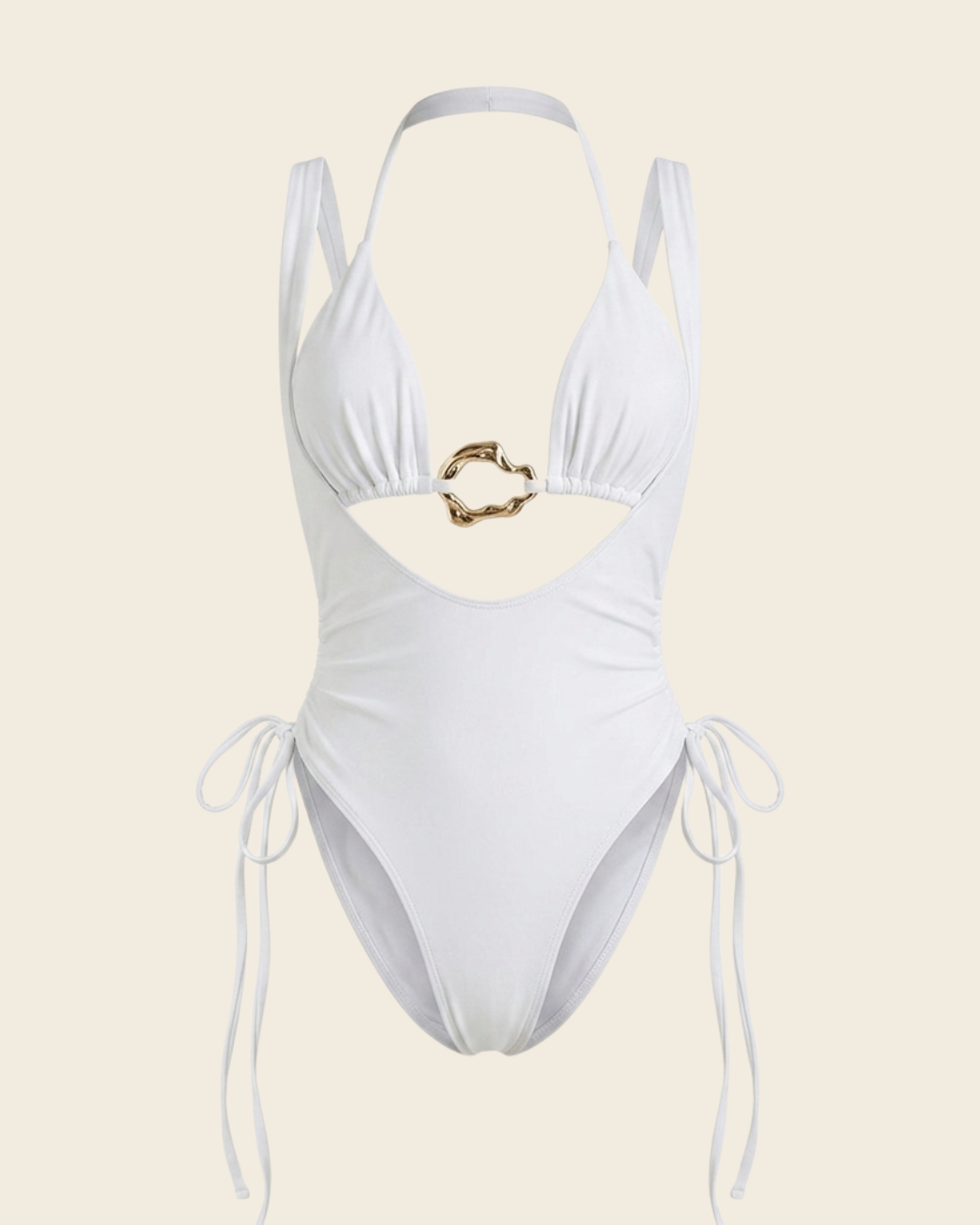 Monokini Plongeant Boucle Dorée