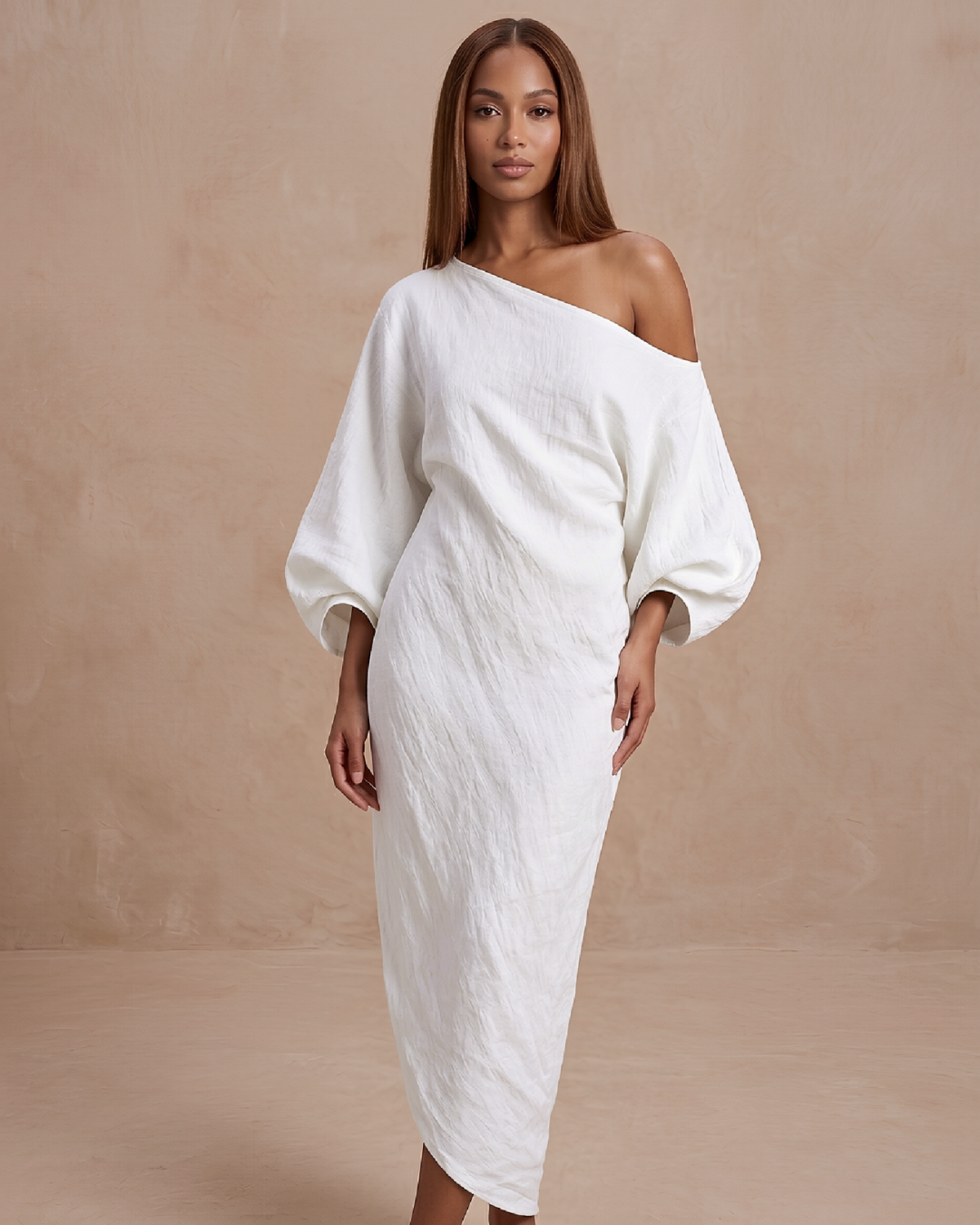 Robe Maxi Col Asymétrique