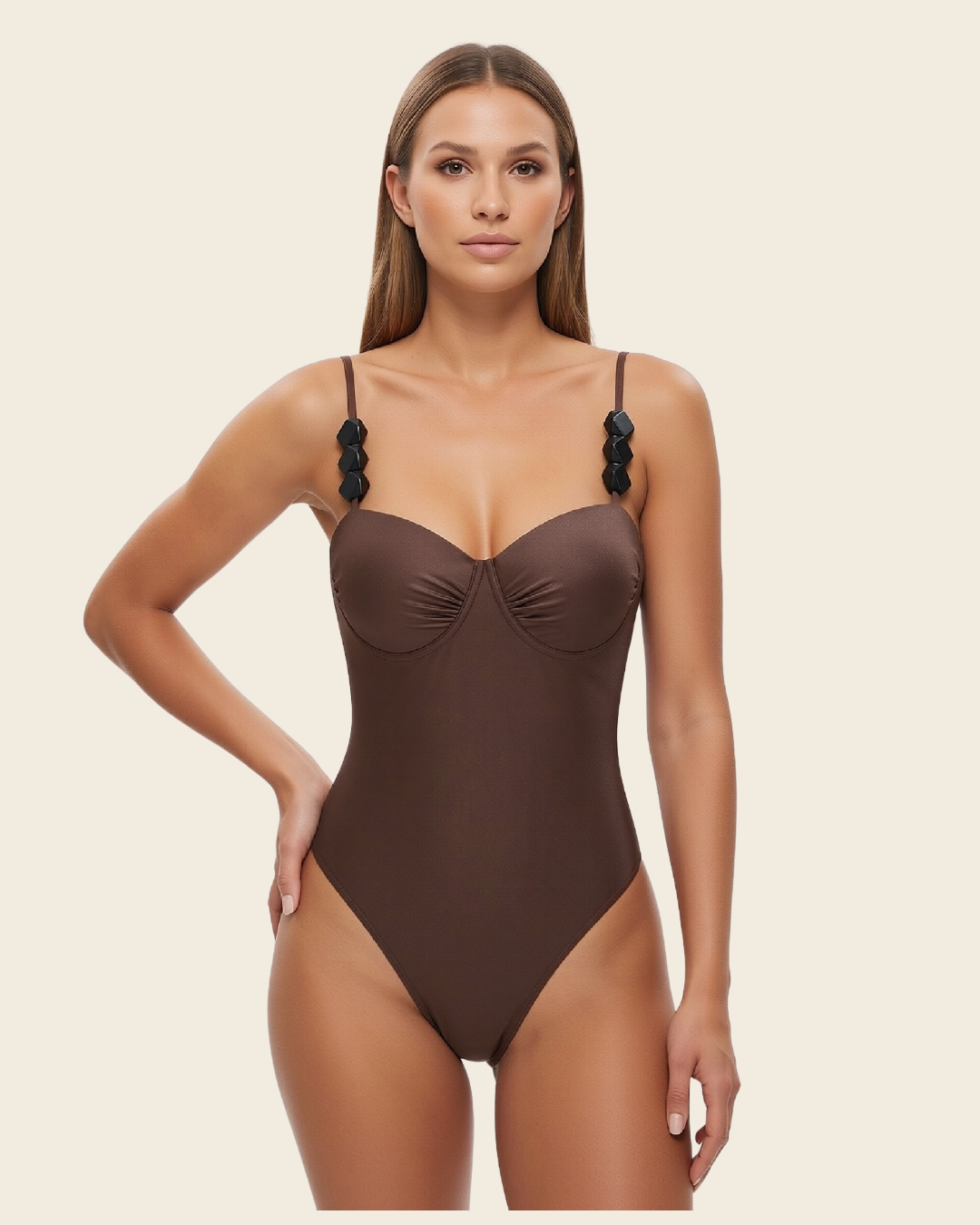 Monokini Une Pièce Bretelles Coquillages