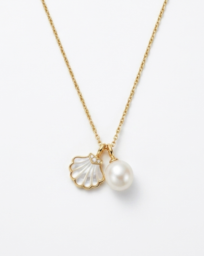 Mother-of-Pearl Shell Golden Pearl Set