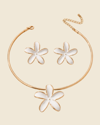 Golden Tropical Flower Set
