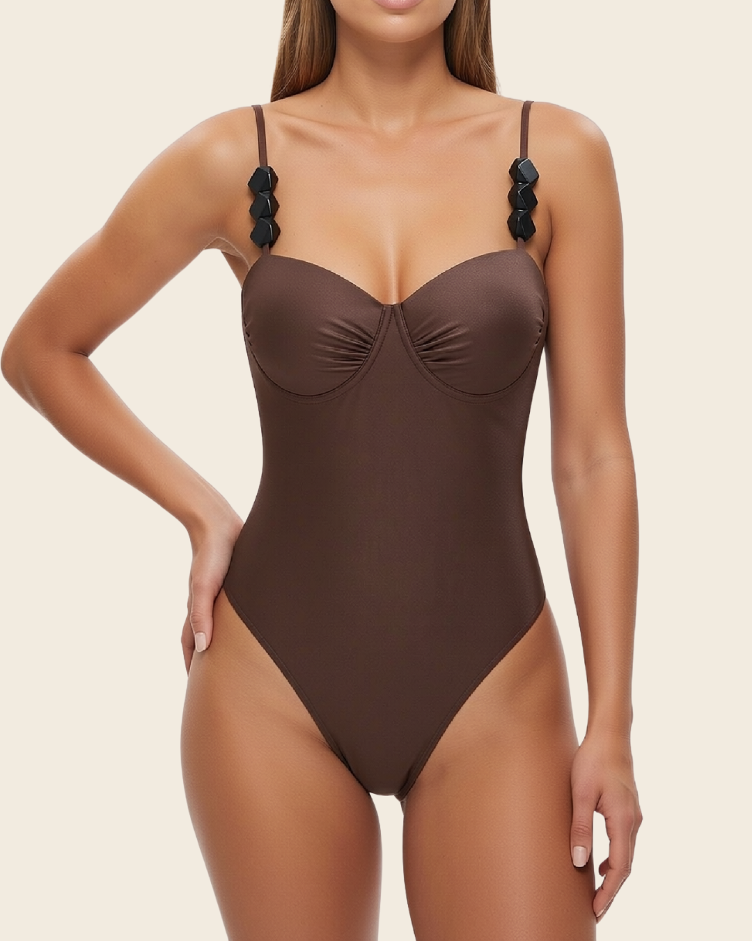 Monokini Une Pièce Bretelles Coquillages