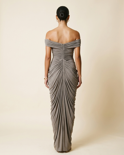 Draped One-Shoulder Dress