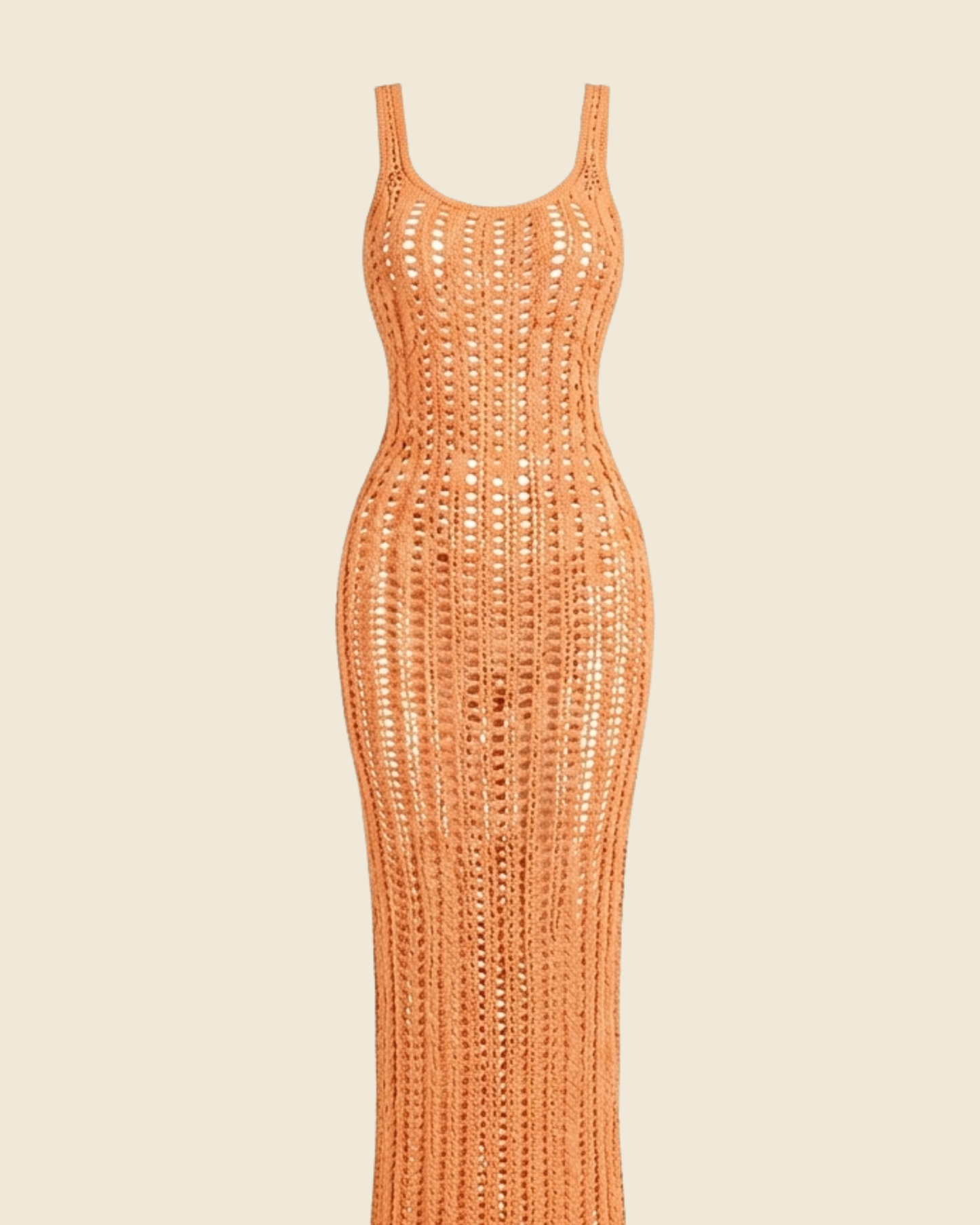 Cache-Maillot Robe Filet Tricot Dos Nu