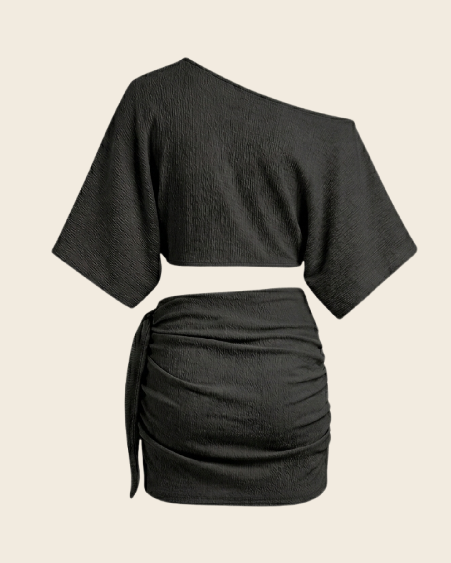 Ensemble Plage Drapé Épaule Asymétrique