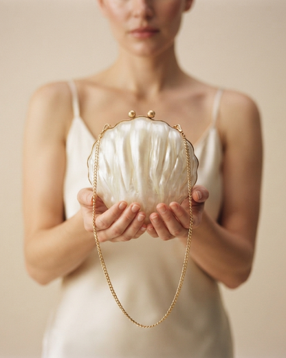 Iridescent Seashell Evening Clutch