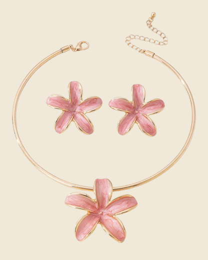 Golden Tropical Flower Set