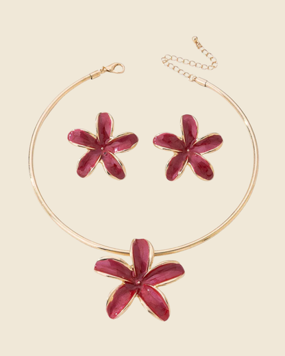 Golden Tropical Flower Set