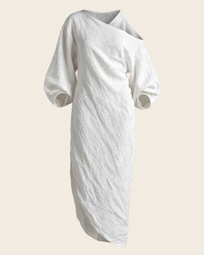 Asymmetric Neck Maxi Dress