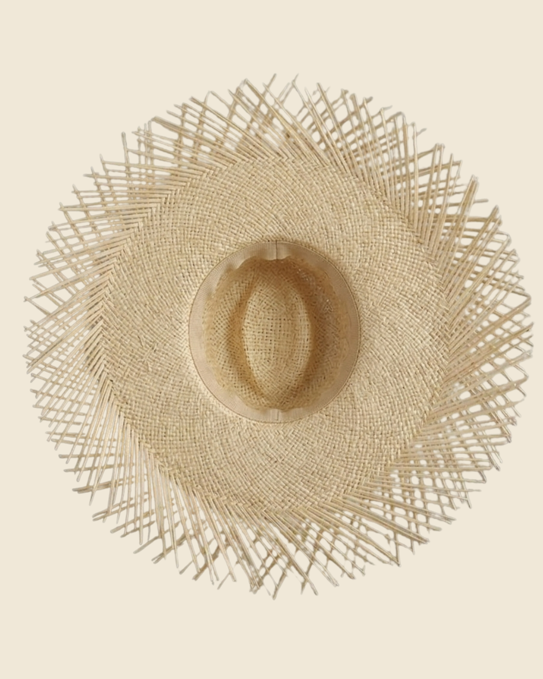 Chapeau Paille Franges XL