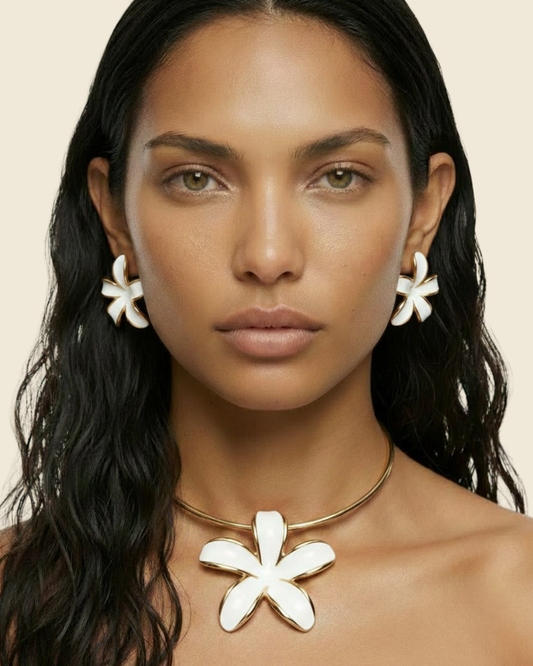 Parure Fleur Tropicale Dorée