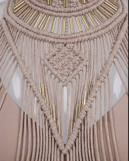 Goddess Festival Fringed Macramé Dress